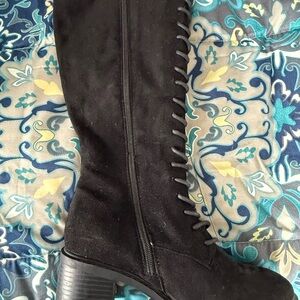 Journey Collection Wide Calf Black Boots